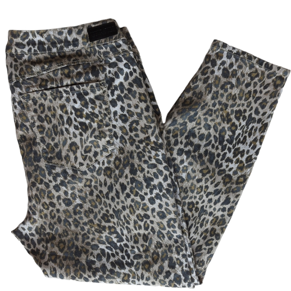 Sound Style Jessie Stretch Animal Print Ankle Jegging 16 Brown Black Pockets